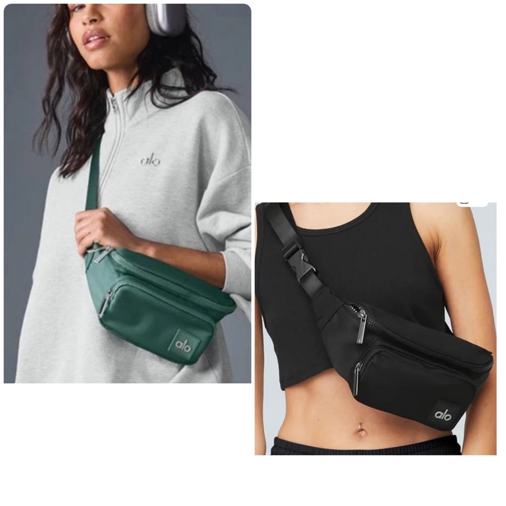 ❤️ALO Fanny pack set of TWO black and ivy green❤️